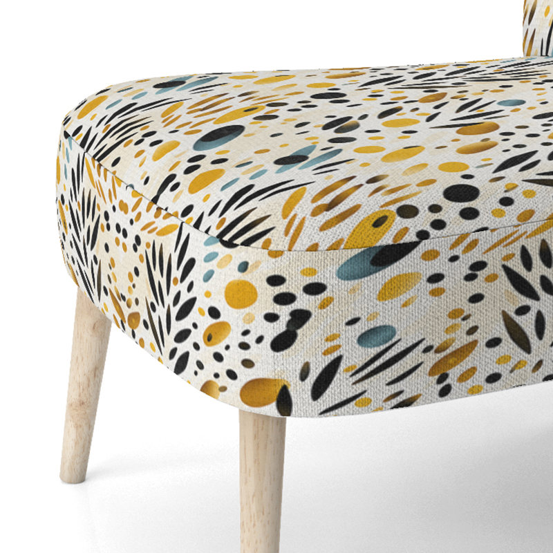 Minimalist Ferns - Chaise d'appoint rembourrée à motif bohème et motifs