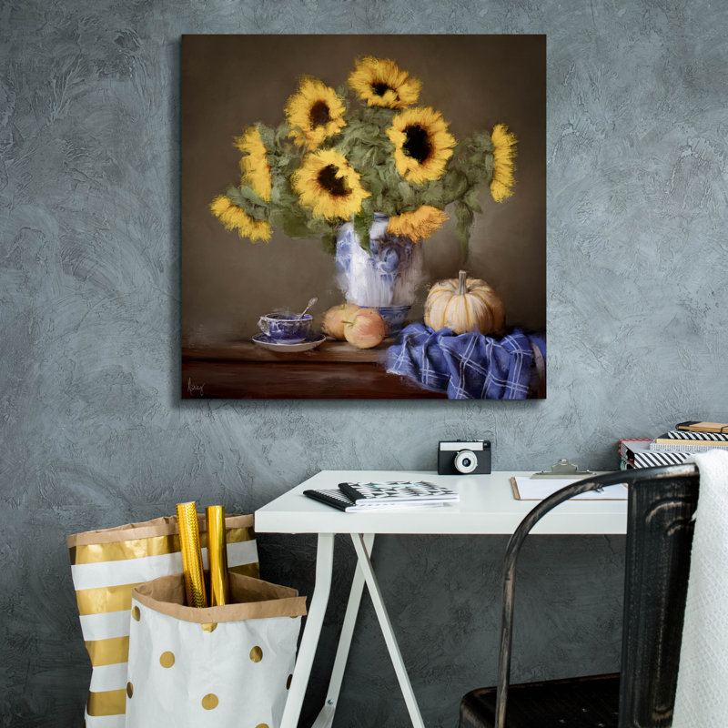 «Sunflowers And Coffee» par Ashley Bradley, art mural