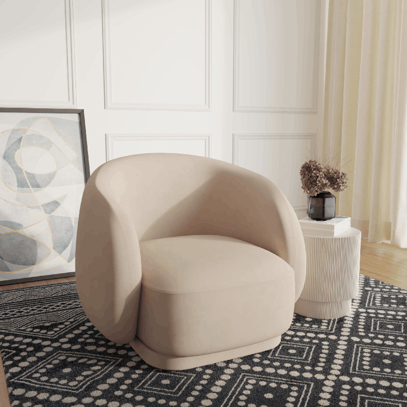 Fauteuil d'appoint Mercer41 Arnfried, Beige