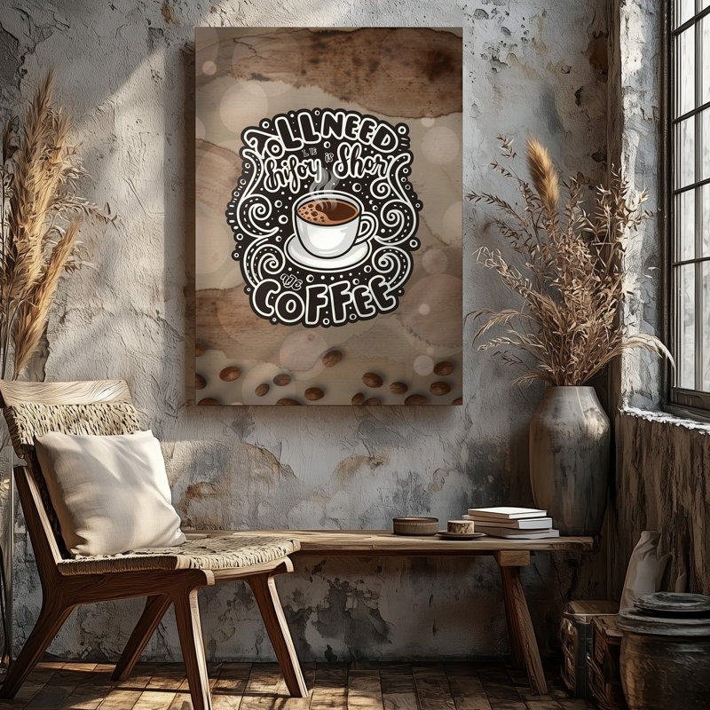 Reproduction d'art sur toile, "Cozy Inviting Coffee", H 12 po x l 9 po