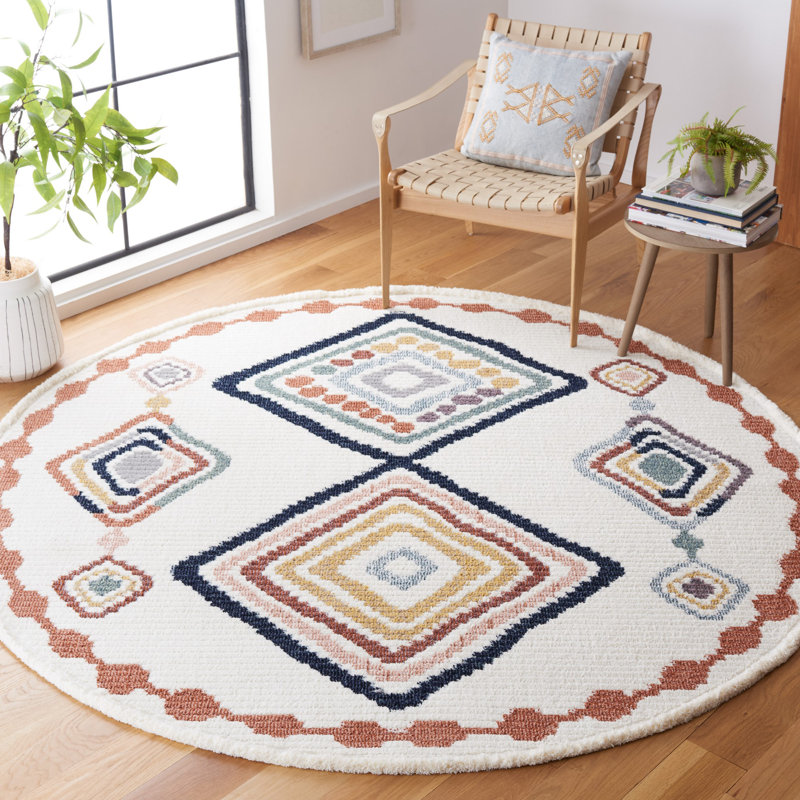 Alvieri Performance Geometric Rug, Round 6'7"