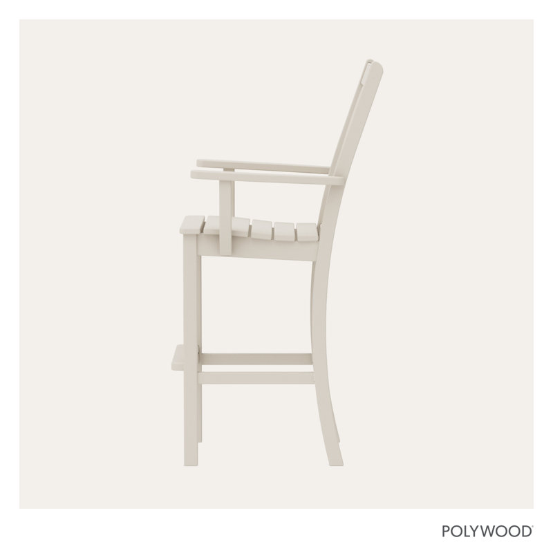 POLYWOOD Vineyard Bar Arm Chair, Sand