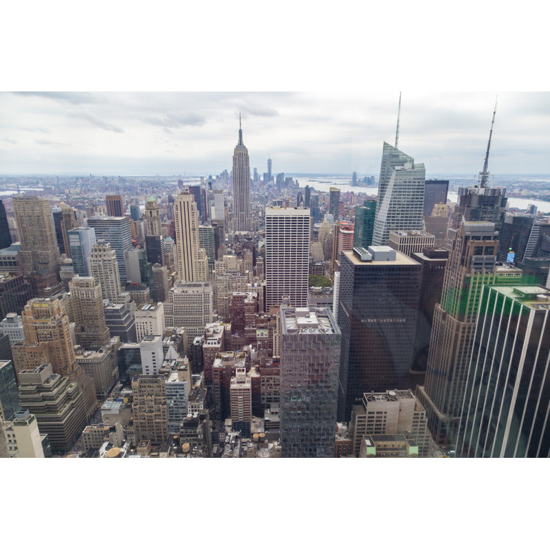 New York City Skyline by Serbek - Wrapped Canvas Print, 20cm H x 30cm W