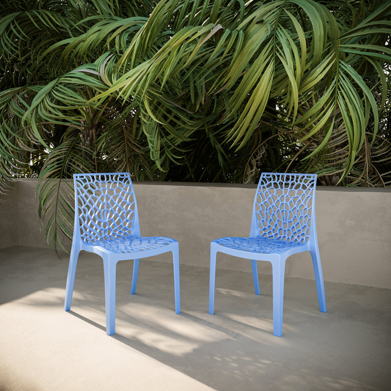 Chaise de patio Ashvath, bleu
