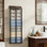 Porte-serviettes mural de grande capacité avec tablette de rangement en bois, porte-serviettes en métal robuste à 3 barres pour la salle de bain, organisateur de rangement de serviettes robuste