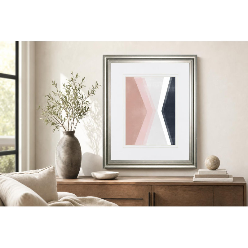Casual Angle I Wall Art - 34" x 40" - Silver Frame