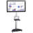 Mount-It! Mobile TV Cart, Height Adjustable Rolling Stand with Component Shelf and Rolling Casters