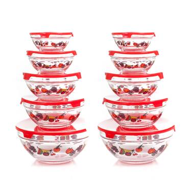 Kitchen Supply Wholesale Stackable Glass Bowl Set 9 Inch Diameter