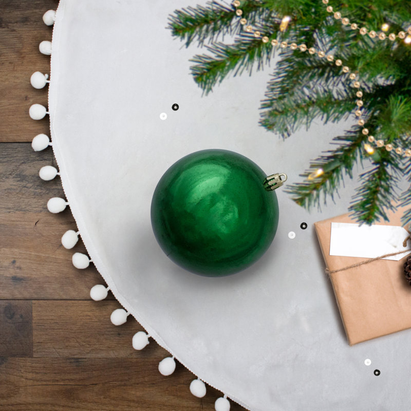 Boules de Noël Bubblegum incassables à 4 finitions, H 4 po x l 4 po x P 4 po, Vert brillant