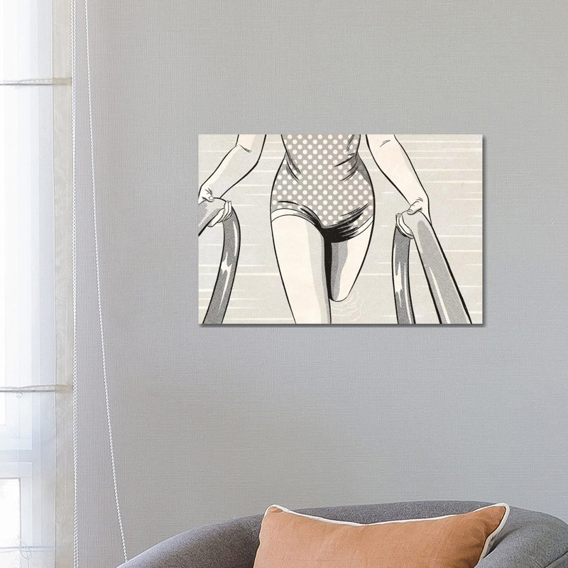 Noir Swim by Joseph McDermott - Print on Canvas, 66.04 cm H x 45.72 cm W x 1.91 cm D, Wrapped Canvas