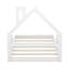 Lit simple pour chambre à coucher avec tête de lit blanche en forme de maison - Tête de lit en bois à utilisation à long terme, pin massif et bois massif, splendide-1834262058-1834262059