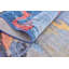 Tapis bleu / gris en polyester tissé à la machine Downtown-27419785