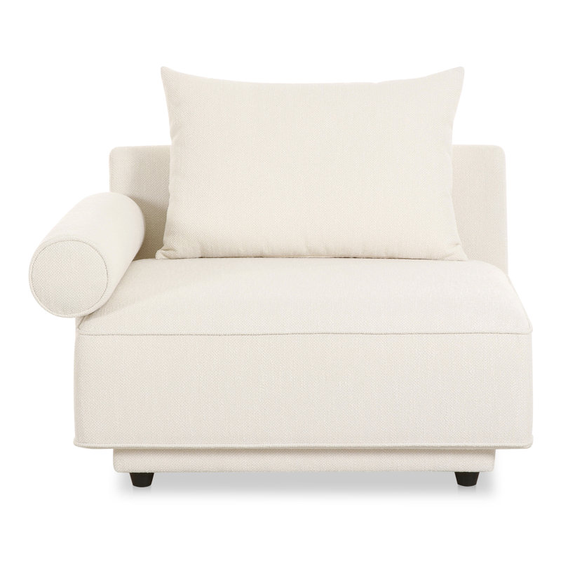 Catalya Upholstered Slipper Chair, Novax White Boucle, Yes, 30" H x 41.25" W x 37.75" D
