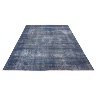 Tapis bleu marine foncé en laine 9 pi 9 po x 12 pi 10 po Kolden
