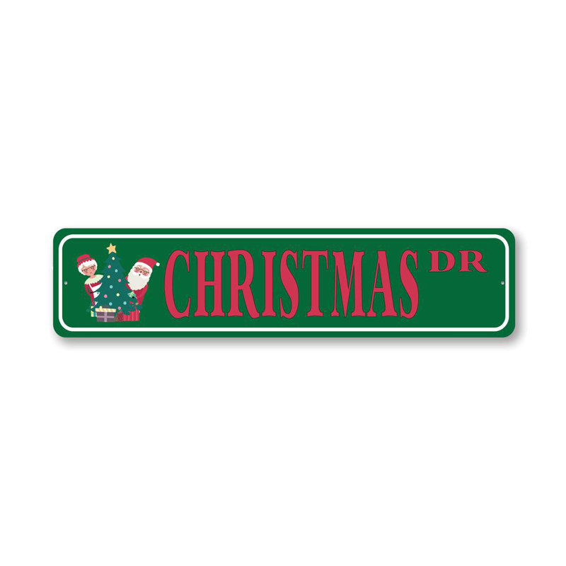 Plaque de Noël en aluminium, H 6 po x l 24 po x P 0,06 po
