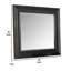 Miroir de commode Ashen, bois massif noir, silhouette rectangulaire, 40 x 46