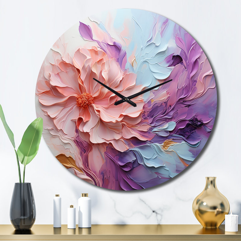 Whirling Dreamscape - Abstract Spirals Wall Clock, Large