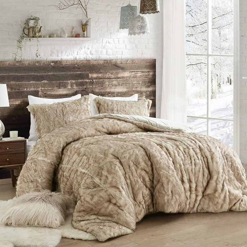 Coma Inducer Box Stitch Comforter Set, Queen Comforter + 2 Shams