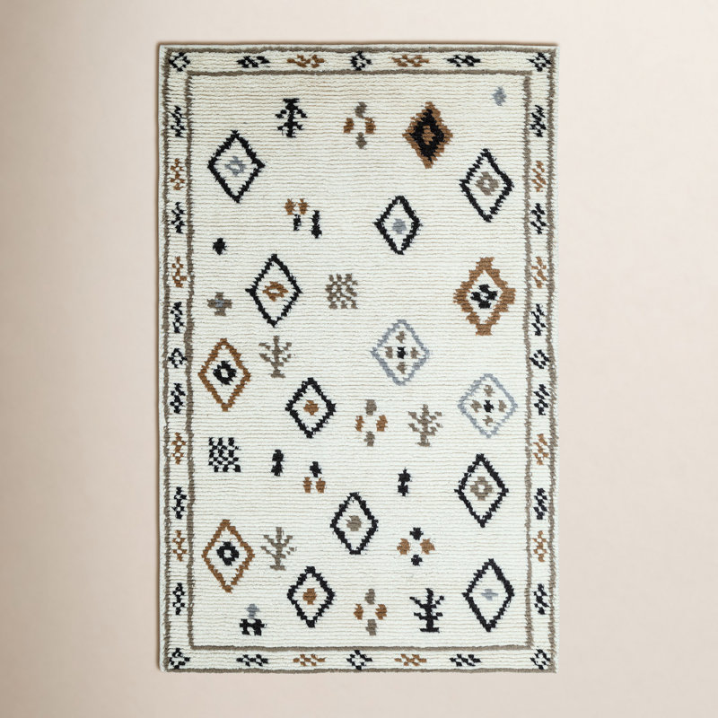 Tapis touffeté à la main Rivah, Rectangle 8 pi 9 po x 11 pi 9 po