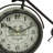 Country Cottage Roman Numeral Metal Mechanical Tabletop Clock with Alarm-1999328460