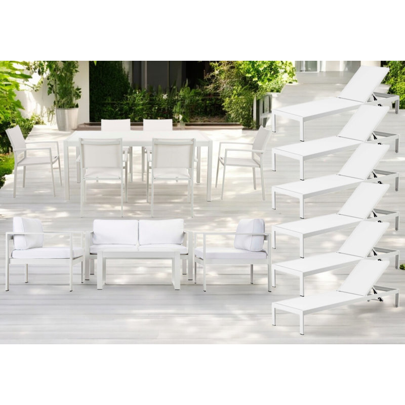 Aynura 17 Pieces Complete Patio Set with Cushions