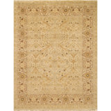 Wool Area Rug in Sand/Rose