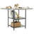 47 In Round Dining Table Wood Kitchen Table For 4-6 Person Grey (Only Table)
