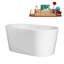 Baignoire autoportante 51 "avec drain interne Streamline-101686211