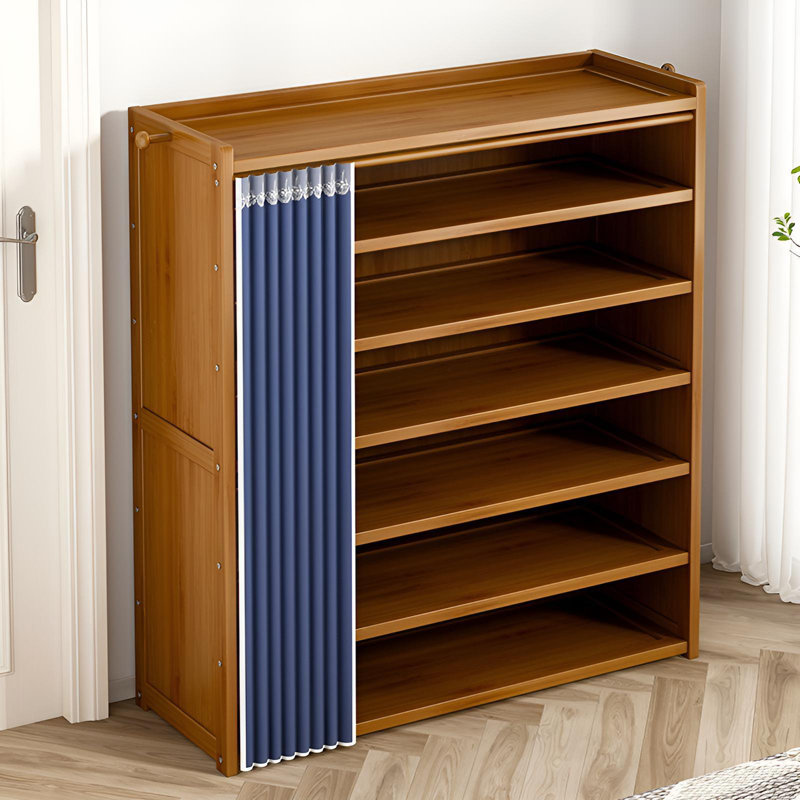 Entryway Shoe Cabinet, Multi-Layer Storage, Dust-Proof Solid Wood Shoe Cabinet