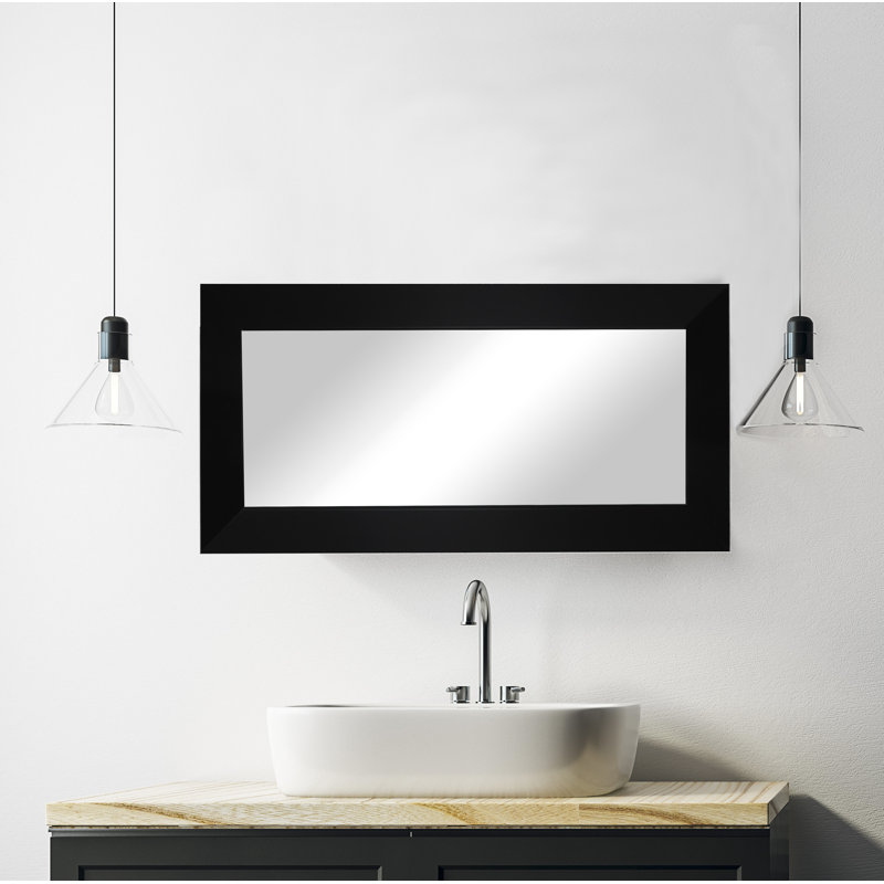 Miroir de salle de bain, 16 po x 33 po, Noir