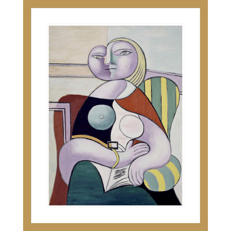 «Reading Woman» par Pablo Picasso, impression giclée sur cadre, H 29,41 po x l 23,5 po