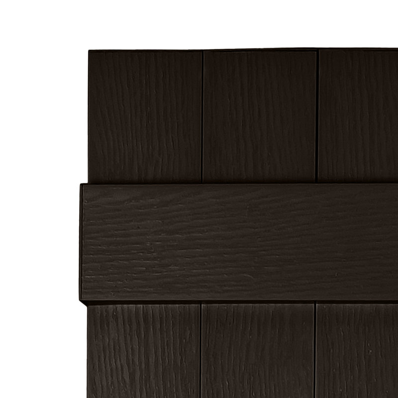 Persiennes personnalisées fermées à 3 planches, 55", Morceaux de chocolat