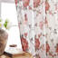Ensemble de 2 rideaux transparents à motif floral de 84 pouces de longueur, rideaux texturés à motif de fleurs rouges pour le salon