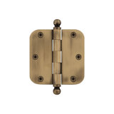 Nostalgic Warehouse 3.5" x 3.5" Ball Tip Residential Hinge with 5/8" Radius Corners