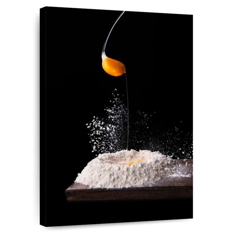 Senne Putting Egg In Flour, 51" H x 34" W