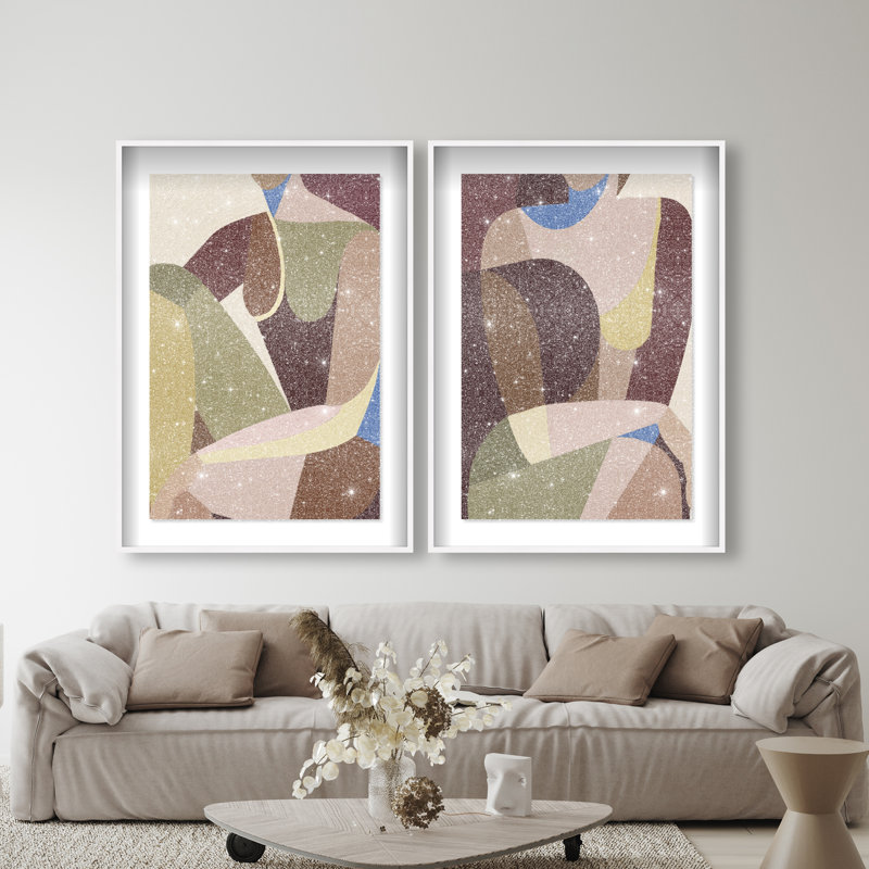 Body Studio Set Set by Oliver Gal, 37.5"H x 55.5"W, White Shadowbox