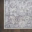 Tapis oriental gris / ivoire en polyester / coton lavable à la machine-93645590