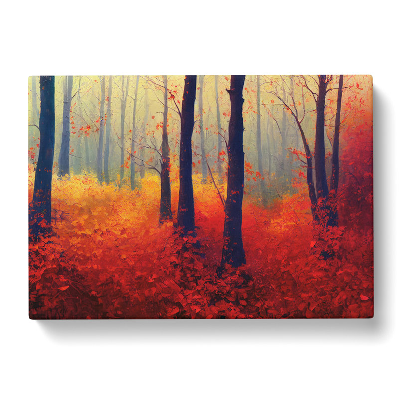 Alluring Autumn Forest - Wrapped Canvas, 40cm H x 60cm W x 3cm D