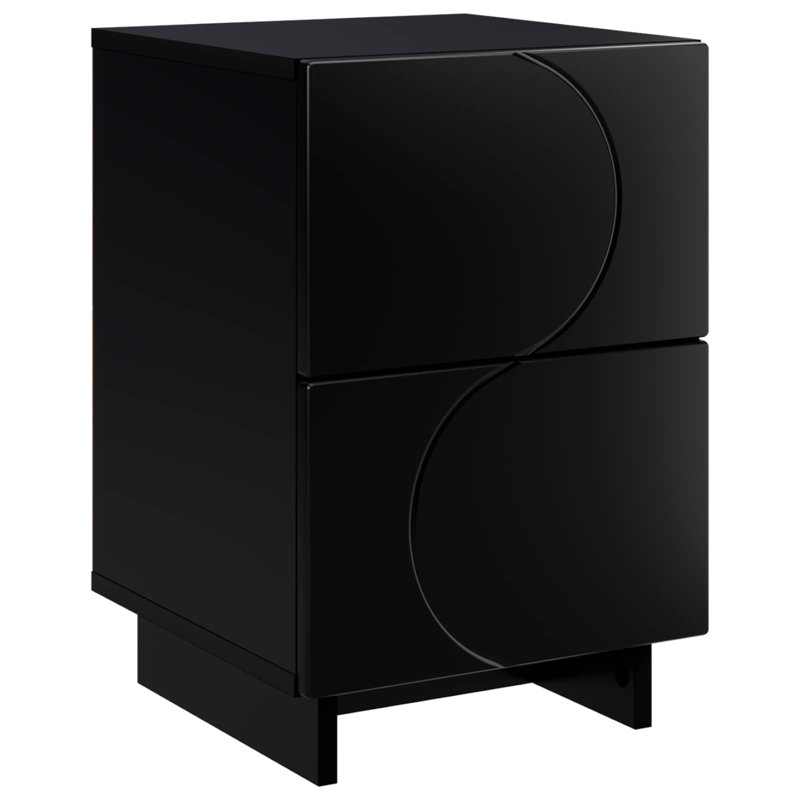 33.5 cm W Bedside Table, Black