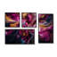 L'essence de la fluidité II - art mural moderne rouge 4 pièces-80222362-80222357