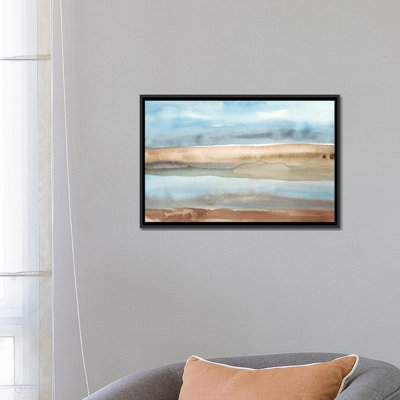 « plein air riverscape ii », reproduction de peinture à l’aquarelle sur toile
