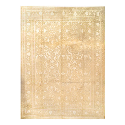 One-of-a-Kind Hand-Knotted New Age 9'9"" x 14' Area Rug in Beige -  Pasargad NY, D07313