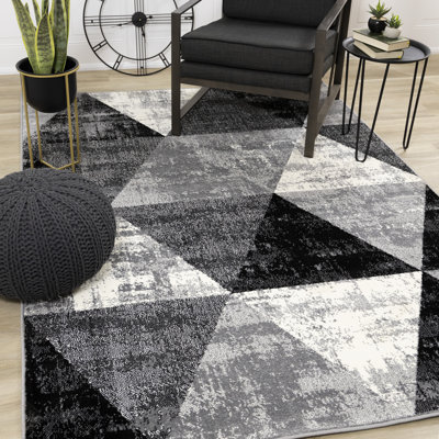 Tapis noir / gris Jashua