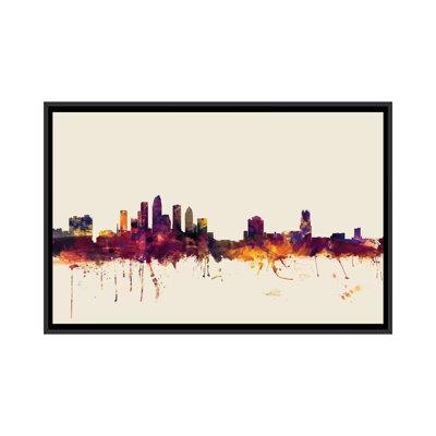 Skyline Series: Tampa, Floride, États-Unis, impression sur toile tendue beige