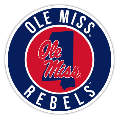 Ole Miss Bright Line - 16" Circle With State