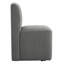 Chaise d'appoint rembourrée en polyester avec roulettes Bralan-2125657201
