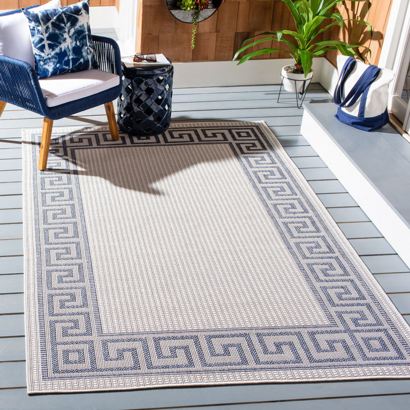 Brympton Performance Machine Washable Geometric Indoor/Outdoor Area Rug, Rectangle 9' x 12'