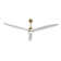 72" 3-Blade Solid Wood Ceiling Fan With LED Light And Remote Control