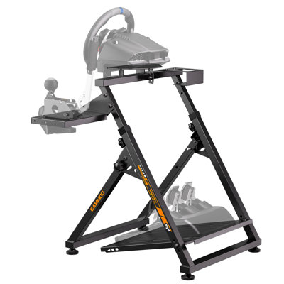 High Compatible Racing Wheel Stand Fits Handbrake, 29 Holes Wheel Panel & 26 Holes Shifter Panel, Foldable Sim Steering Racing Stand, Widely Height Adjustable And Cup Holder