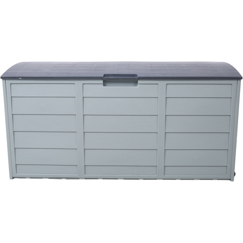 Deck Box For Patio And Garden Organization - 75 Gallon Outdoor Storage Shed With Wheels Tools Solution Cushions, Tools, Pool In Backyard